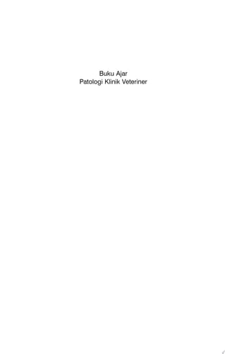 Buku Ajar Patologi Klinik Veteriner