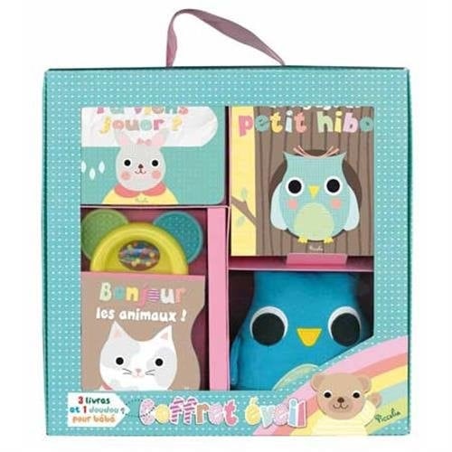 Coffret éveil Avec 3 livres et 1 doudou pour bébé