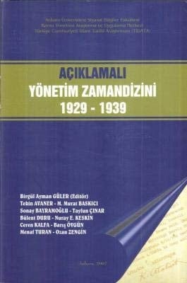 Açıklamalı yönetim zamandizini 1929-1939