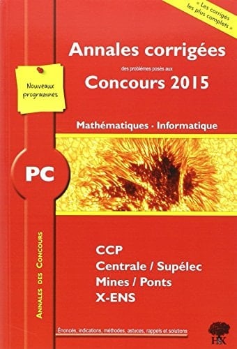 Mathématiques informatique PC 2015