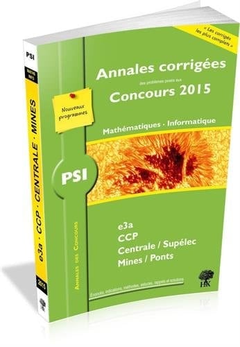 Mathématiques informatique PSI 2015