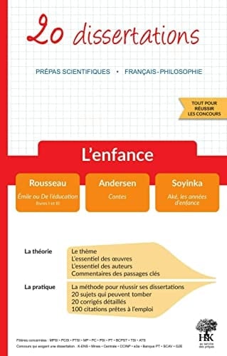 L'enfance 20 dissertations avec analyses et commentaires