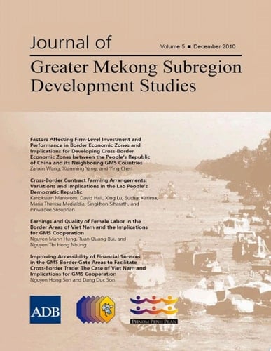 Journal of Greater Mekong Subregion Development Studies December 2010