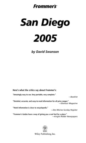 Frommer's San Diego 2005
