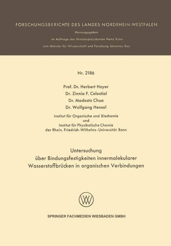 Untersuchung über Bindungsfestigkeiten innermolekularer Wasserstoffbrücken in organischen Verbindungen