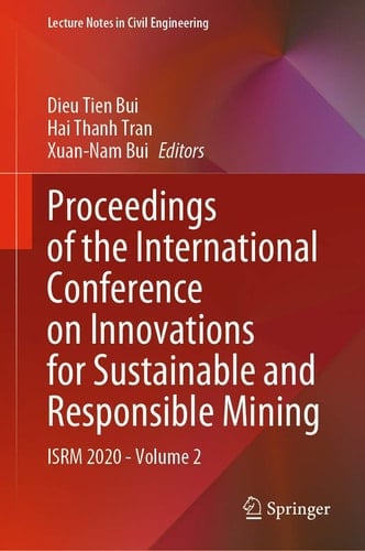 Proceedings of the International Conference on Innovations for Sustainable and Responsible Mining ISRM 2020 - Volume 2