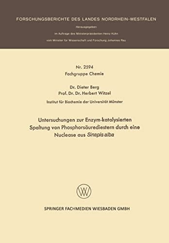 Untersuchungen zur Enzym-katalysierten Spaltung von Phosphorsäurediestern durch eine Nuclease aus Sinapis alba
