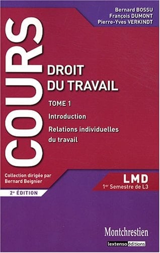 Droit du travail 1er semestre L3. Introduction, relations individuelles de travail