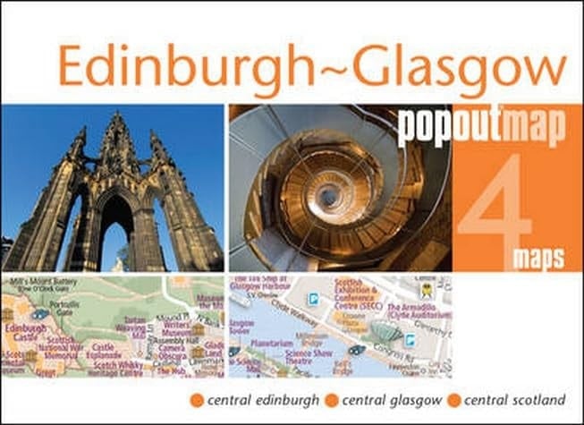 Edinburgh - Glasgow Popout Map 4 Maps