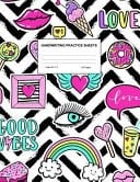 Handwriting Practice Sheets Cute Blank Lined Paper Notebook for Writing Exercise and Cursive Worksheets - Perfect Workbook for Preschool, Kindergarten, 1st, 2nd, 3rd and 4th Grade Kids - Product Code A4 2282