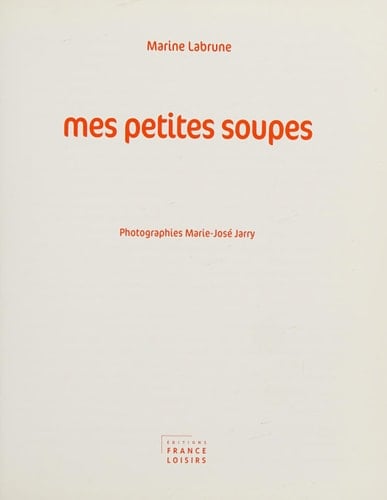 Mes petites soupes