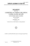 Taiwan's Accession to the WTO