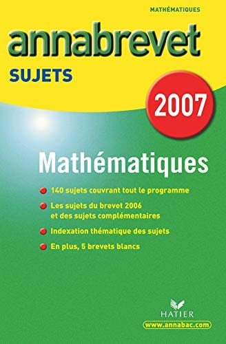 Mathématiques Sujets 2007