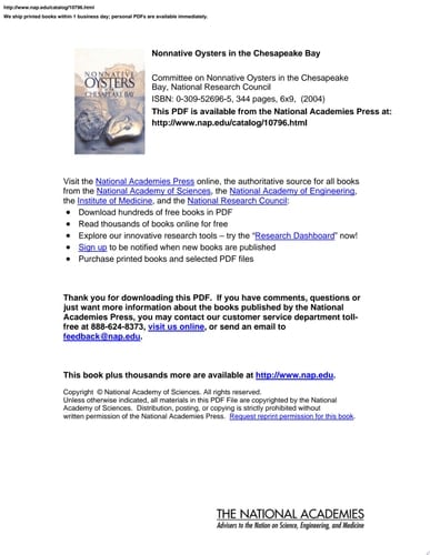 Nonnative Oysters in the Chesapeake Bay