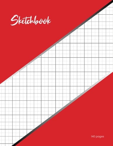 Sketchbook: Grid Drawing Sketchpad | Notebook for drawing and writing | Journal | Size 8X11 Inch (21.59 x 27.94) Red