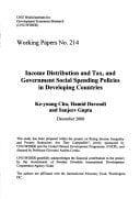 Income distribution and tax, and government social spending policies in developing countries