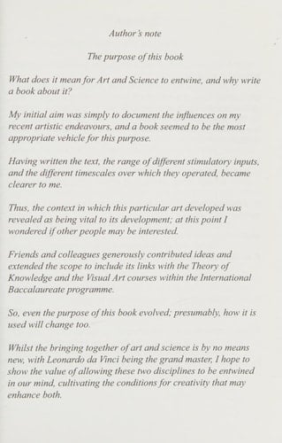 Where Art and Science Entwine Studies for Theory of Knowledge