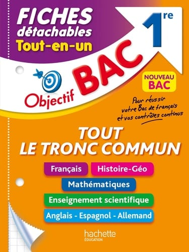 Tout le tronc commun 1re Fiches détachables