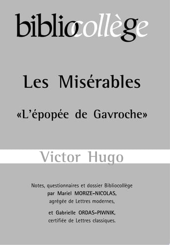 Bibliocollège - Les Misérables, Victor Hugo