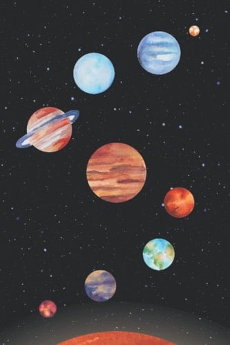 Solar System: All the planets of the Solar system plus stars