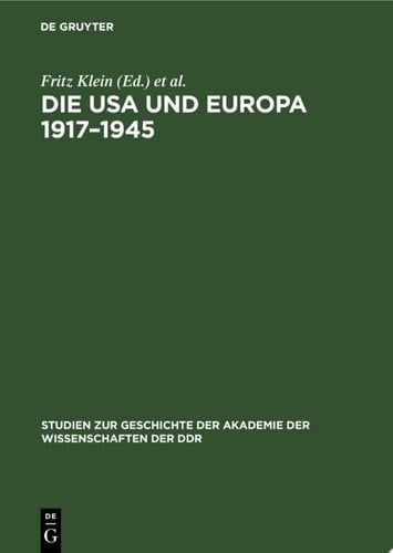 Die USA und Europa 1917–1945