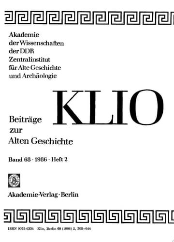 Klio. Band 68, Heft 2