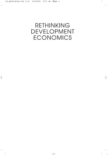 Rethinking Development Economics