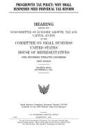 Pro-Growth Tax Policy Why Small Businesses Need Individual Tax Reform