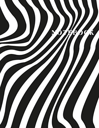 Notebook: College Ruled Paper (Lined Notebook) – Black and White Stripes Paperback Cover - 8.5 x 11 inches (Letter size) - 120 Pages