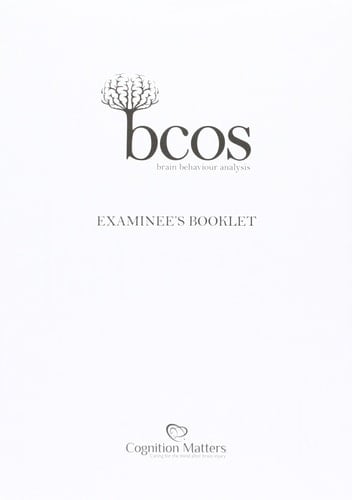 BCoS Cognitive Screen Examinee's Booklet (Pack Of 15)