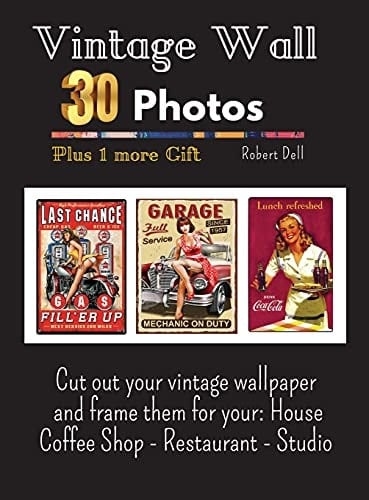 Vintage Wall 30 Photos to Frame - Plus 1 More Gift Cut Out Your Vintage Wallpaper and Frame Them for Your: House Coffee Shop - Restaurant - Studio