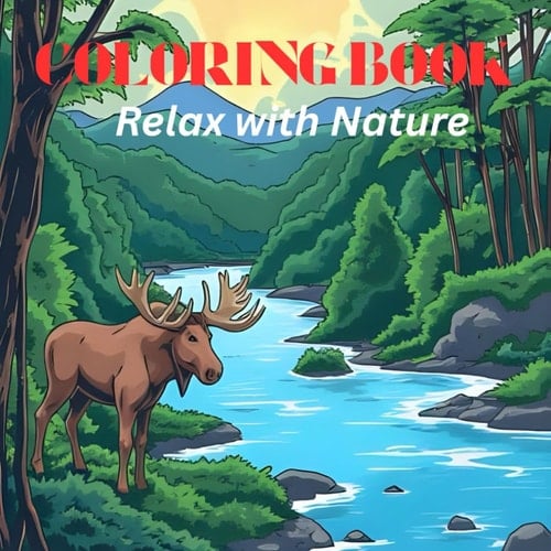 coloring book: relax with nature