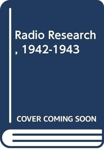 Radio Research, 1942-1943