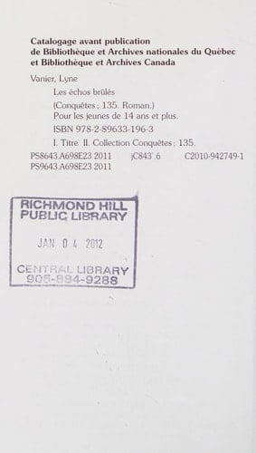 Les échos Brûlés