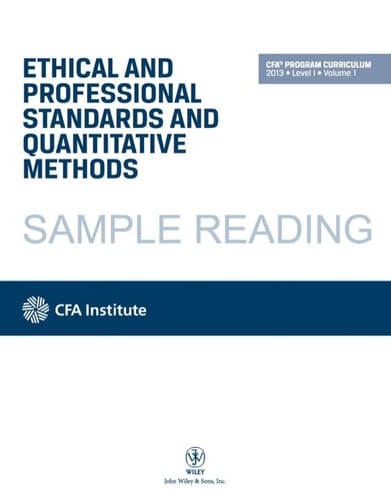 CFA Institute Curriculum 2013 Sample Reading