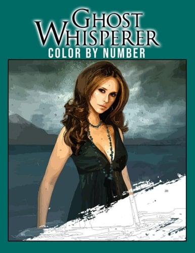 Ghost Whisperer Color By Number: Favorite Supernatural Drama TV Series Illustration Color Number Book For Adults Kids Creativity Gift, 8.5"x11" With Color Chart in Back Side, Easy to Color