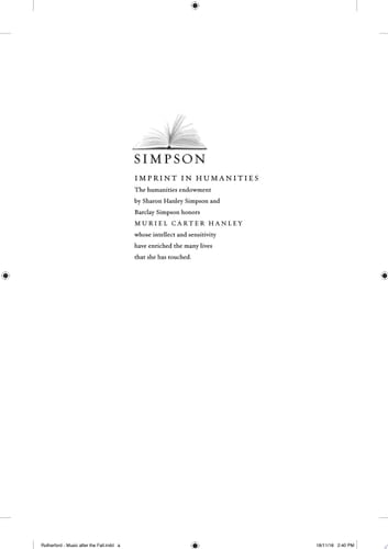 Music After the Fall Modern Composition and Culture Since 1989