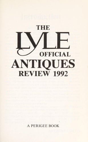 The Lyle Official Antiques Review, 1992