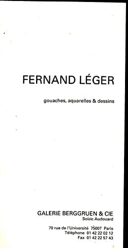 Fernand Léger gouaches, aquarelles & dessins