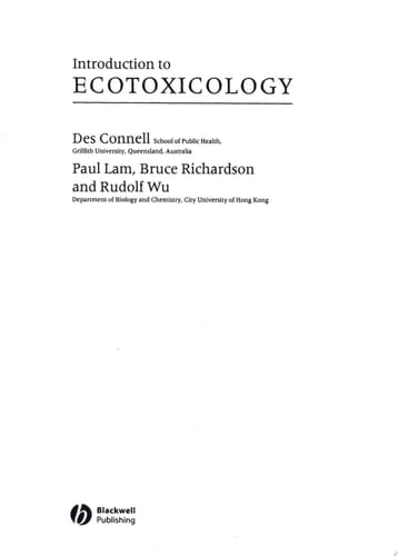 Introduction to Ecotoxicology