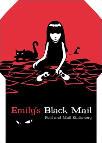 Emily's Black Mail Fold and Mail Stationery Emily the Strange