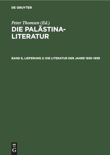 Die Literatur der Jahre 1935-1939