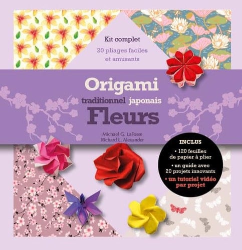 Origami traditionnels japonais Fleurs Kit complet - 20 pliages faciles et amusants