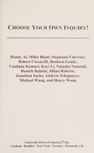 Choose Your Own Inquiry!