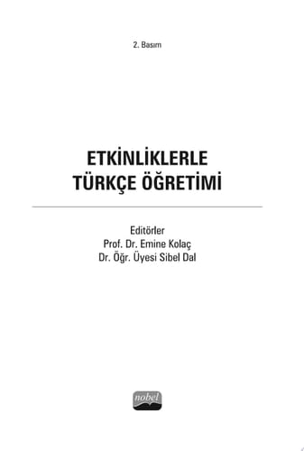 Etkinliklerle Türkçe Öğretimi