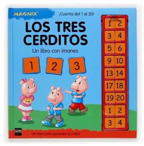 Los tres cerditos un libro con imanes para aprender a contar