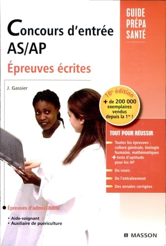 Concours d'entrée AS-AP Epreuves écrites