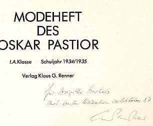Modeheft des Oskar Pastior I. A. Klasse, Schuljahr 1934/1935