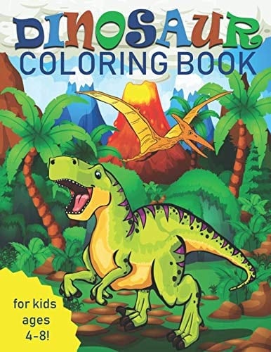 Dinosaur Coloring Book for Kids Great Gift for Boys and Girls, Ages 4-8