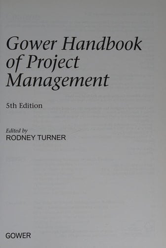 Gower Handbook of Project Management